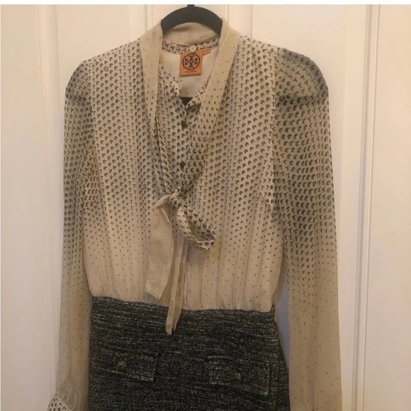 Tory Burch Polka Dot logo dress sz xs - Picture 2 of 11